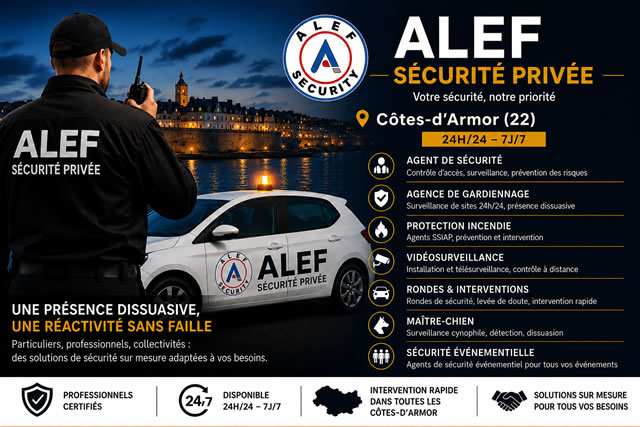 Agence de sécurité privée à Plérin (22190)